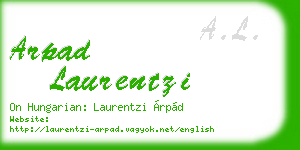 arpad laurentzi business card